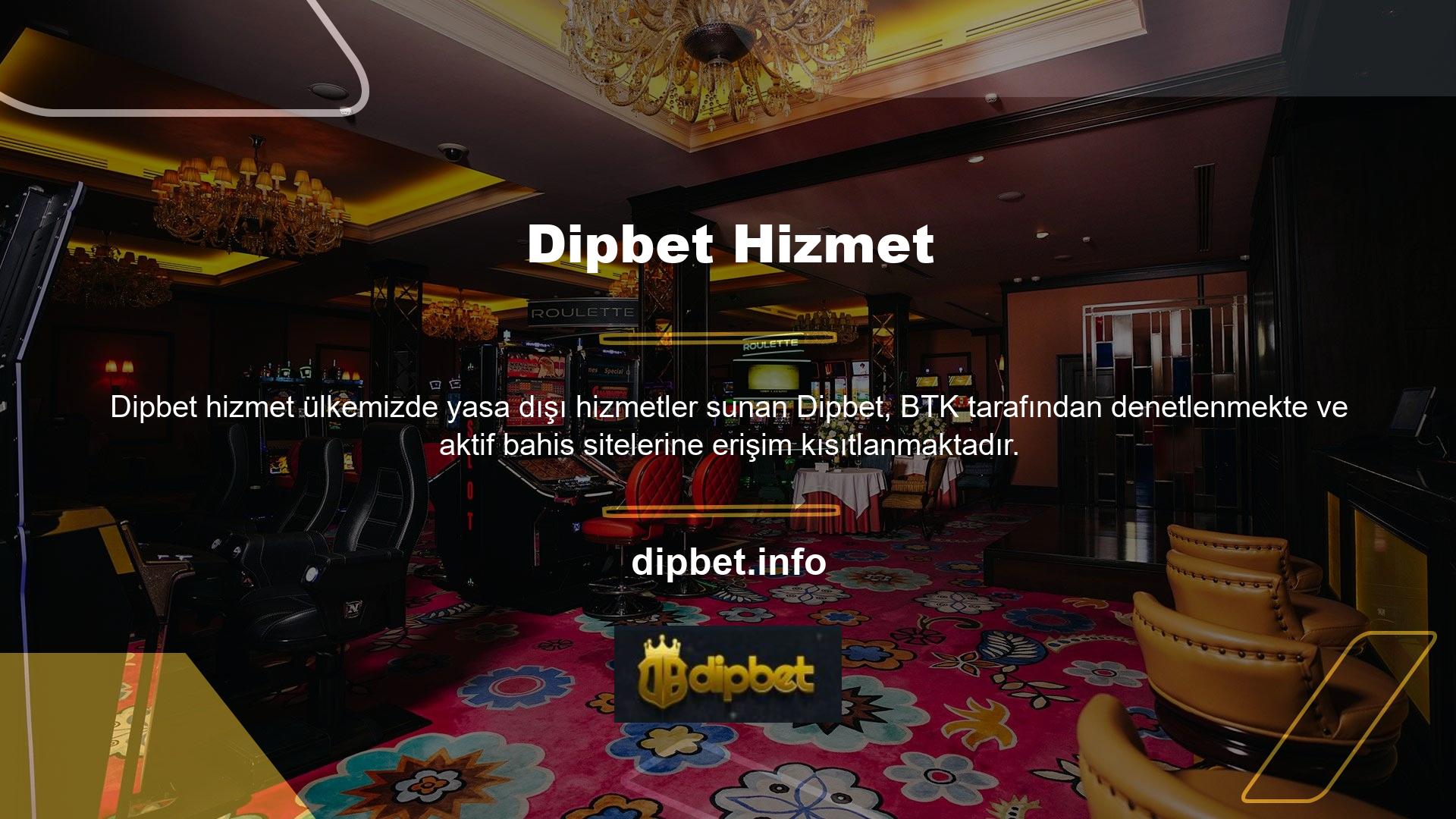 Kapatılan Dipbet şirketi halen yeni bir alan adı alarak hizmet vermeye devam ediyor